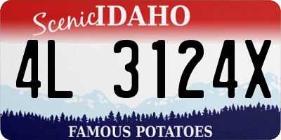 ID license plate 4L3124X