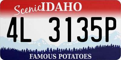 ID license plate 4L3135P