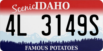 ID license plate 4L3149S