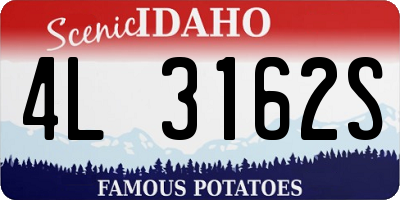 ID license plate 4L3162S