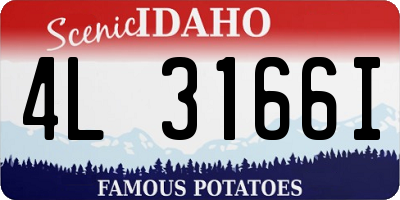 ID license plate 4L3166I