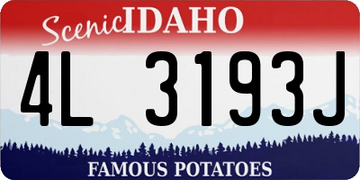ID license plate 4L3193J
