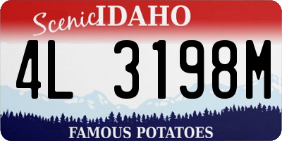 ID license plate 4L3198M