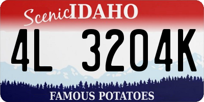 ID license plate 4L3204K