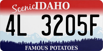 ID license plate 4L3205F