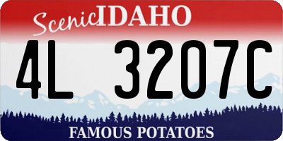 ID license plate 4L3207C