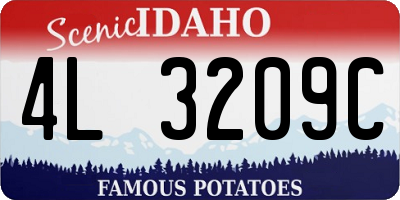 ID license plate 4L3209C