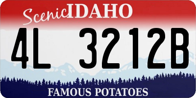 ID license plate 4L3212B