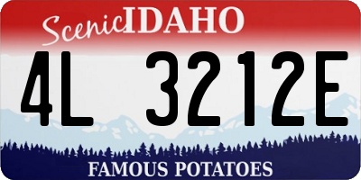 ID license plate 4L3212E