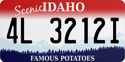 ID license plate 4L3212I