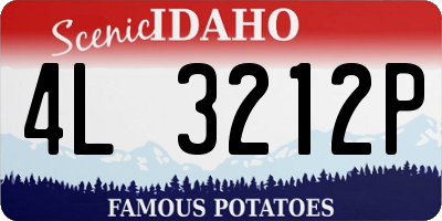 ID license plate 4L3212P