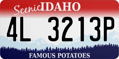 ID license plate 4L3213P