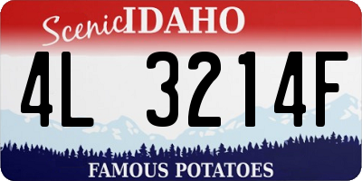 ID license plate 4L3214F