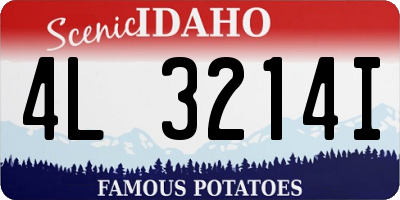 ID license plate 4L3214I