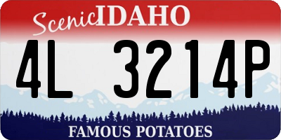 ID license plate 4L3214P
