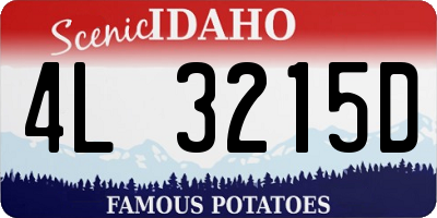 ID license plate 4L3215D