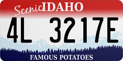 ID license plate 4L3217E