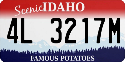 ID license plate 4L3217M