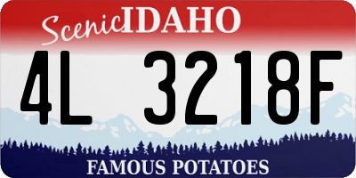 ID license plate 4L3218F
