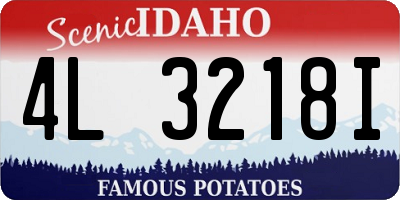 ID license plate 4L3218I