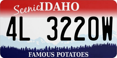 ID license plate 4L3220W