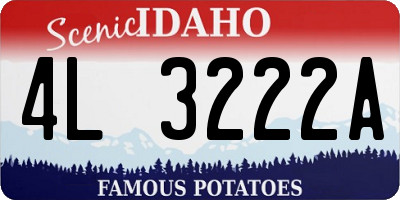 ID license plate 4L3222A
