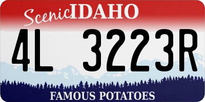 ID license plate 4L3223R