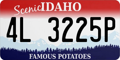 ID license plate 4L3225P