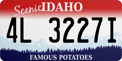 ID license plate 4L3227I