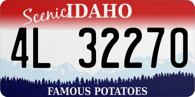 ID license plate 4L3227O