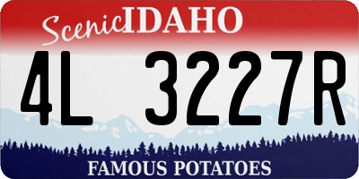 ID license plate 4L3227R