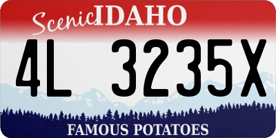 ID license plate 4L3235X