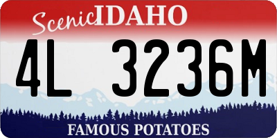 ID license plate 4L3236M