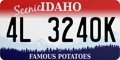 ID license plate 4L3240K