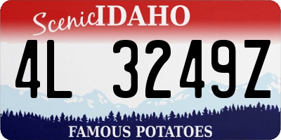 ID license plate 4L3249Z