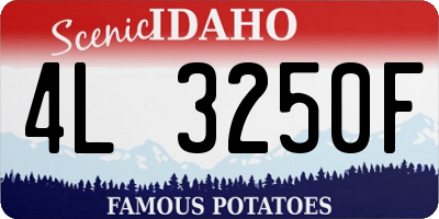 ID license plate 4L3250F