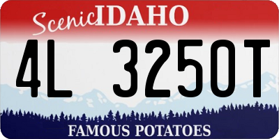 ID license plate 4L3250T