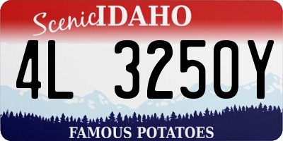 ID license plate 4L3250Y