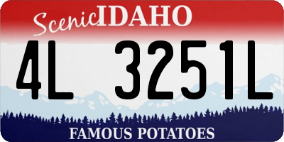 ID license plate 4L3251L