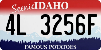 ID license plate 4L3256F