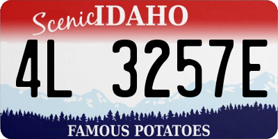 ID license plate 4L3257E