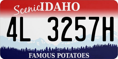 ID license plate 4L3257H