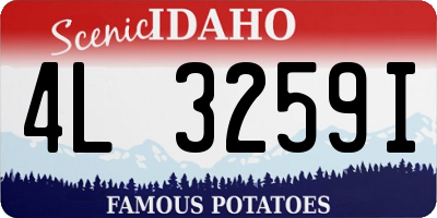 ID license plate 4L3259I