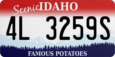 ID license plate 4L3259S