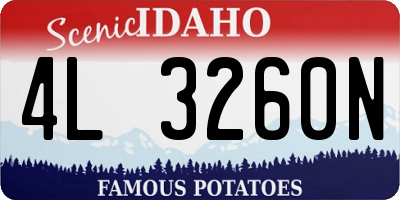 ID license plate 4L3260N