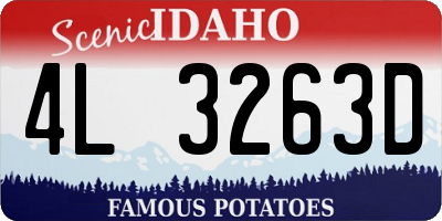 ID license plate 4L3263D