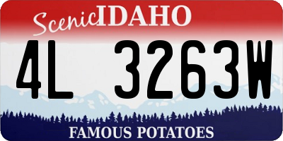 ID license plate 4L3263W