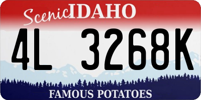 ID license plate 4L3268K