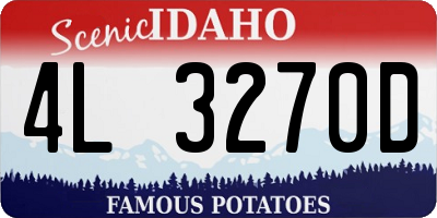 ID license plate 4L3270D