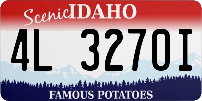 ID license plate 4L3270I